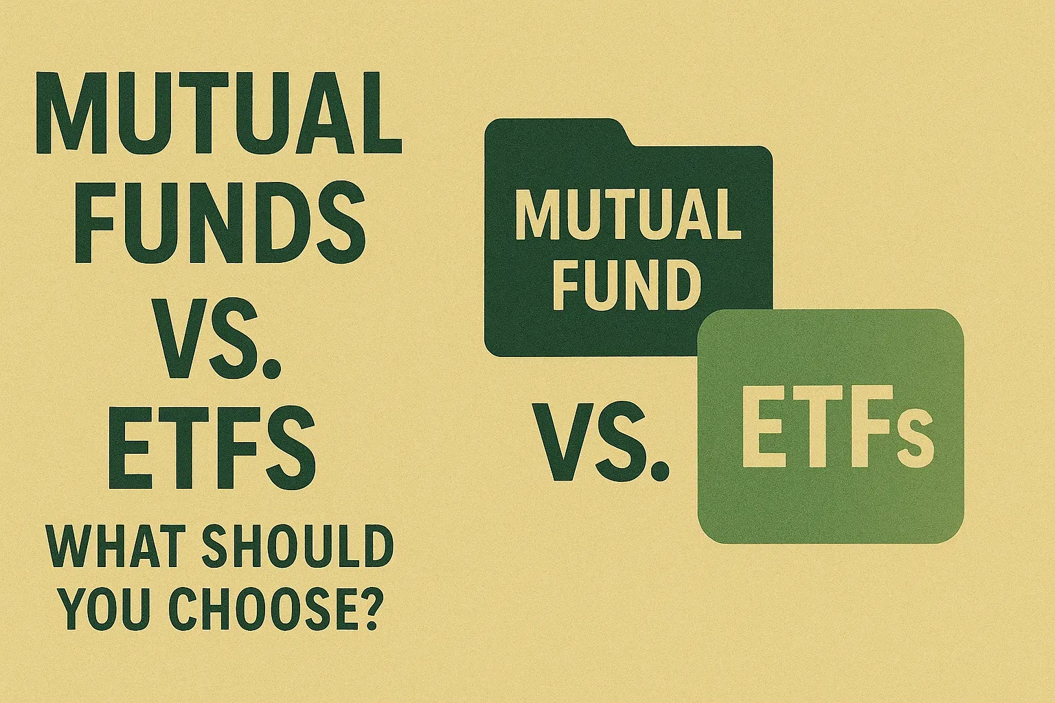 Mutual Funds vs. ETFs: What Should You Choose